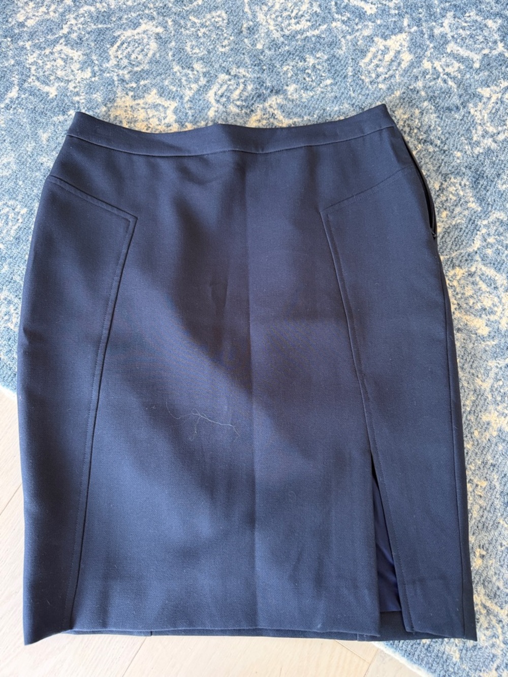 Banana Republic Navy Pencil Skirt with Side Slit